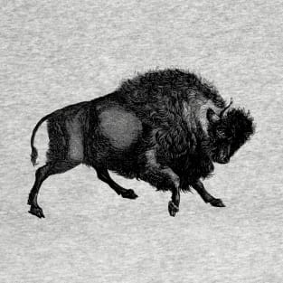 Vintage Bison retro Buffalo illustration T-Shirt